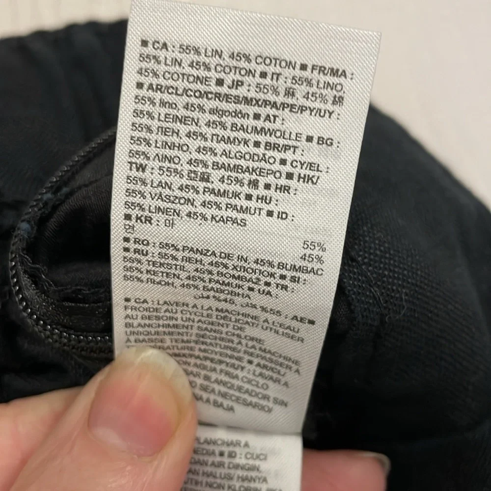 Gap High Rise wide split cropped leg linen pants size 2 - Picture 8 of 12